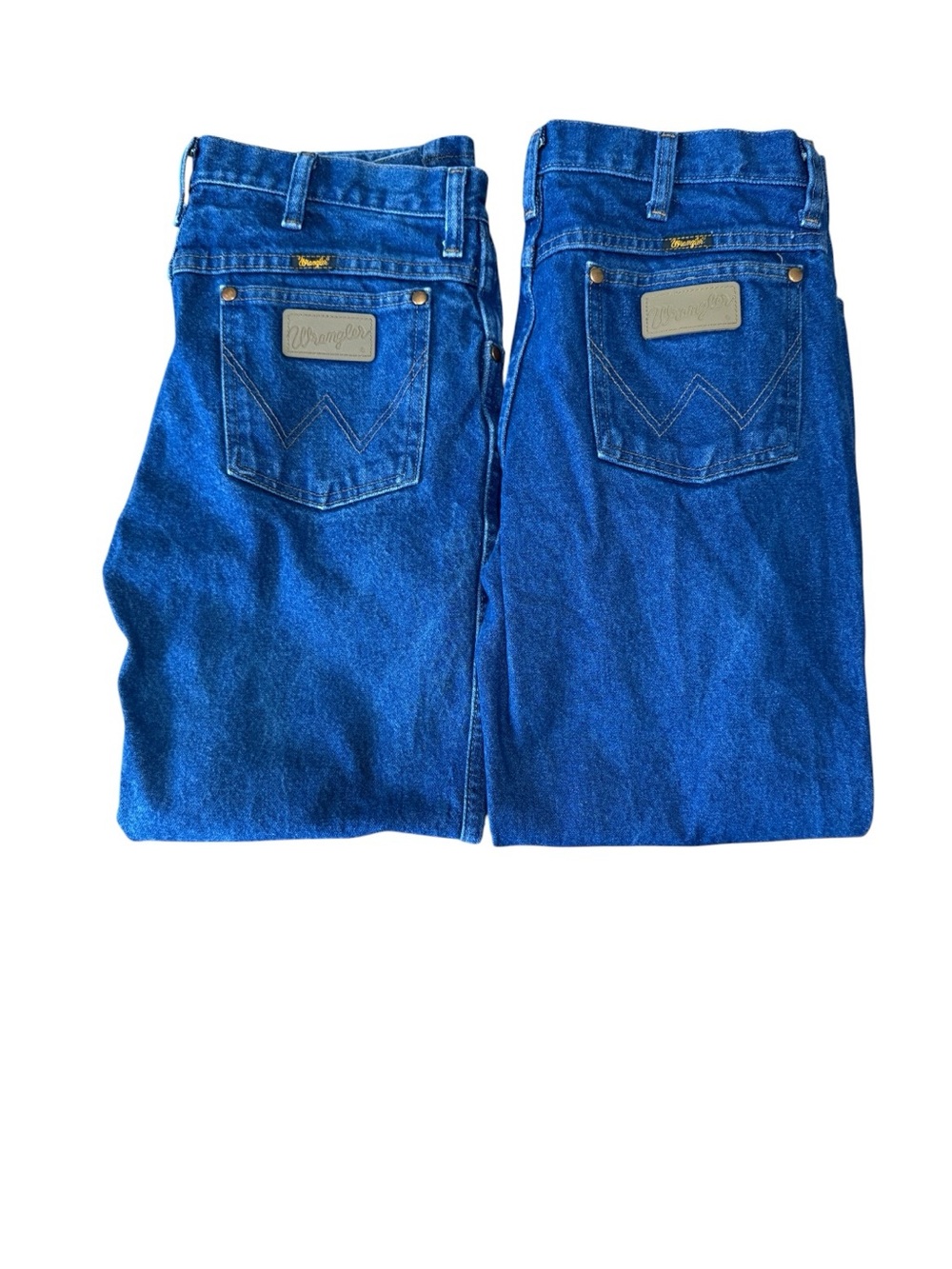Wrangler Jeans Mens 32x29 Blue 936PWD Slim Straight Cowboy Cut Denim 2 Pairs